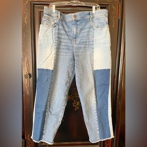 Lane Bryant Stretch Waist Wide Leg Cropped Jeans